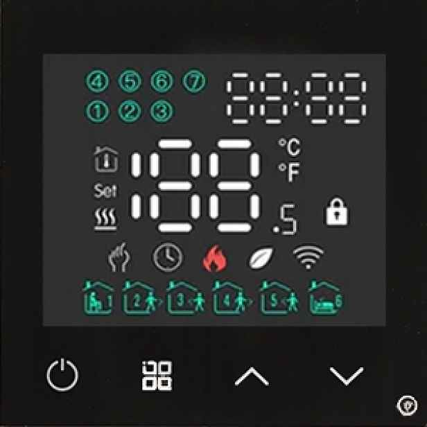 Modul Pokojový Termostat Wifi Tuya Smart Regulátor Černý