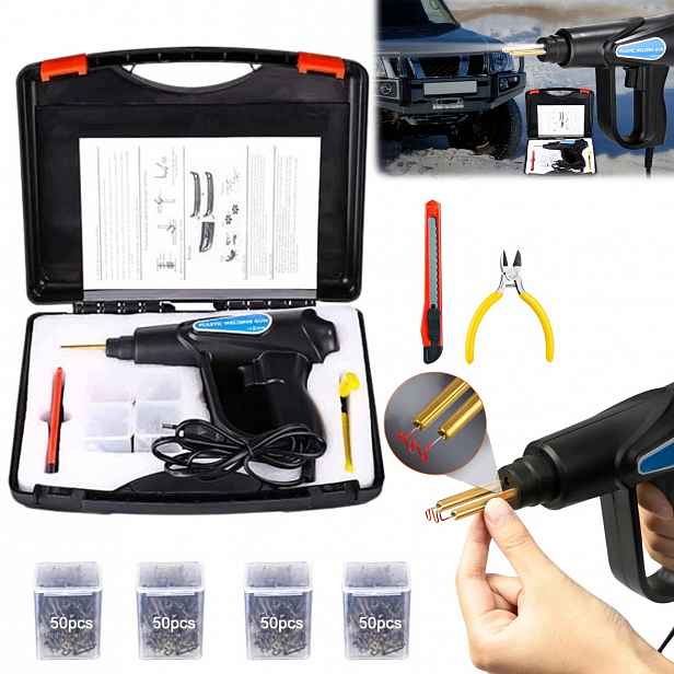 Set Svařovací stroj na plast Svařovací stroj Sešívačka páječek 70W Sponky
