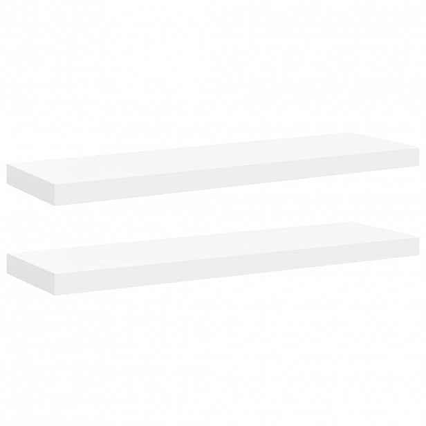 vidaXL Plovoucí nástěnné police 2 ks bílé 80 x 23,5 x 3,8 cm MDF