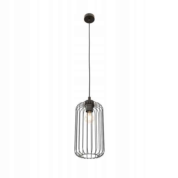 Závěsná lampa Lima 1-bodová E27 Industriální černá kovová Loft Zwis