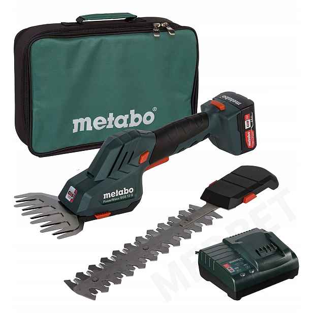 100% Originální Sada Metabo Powermaxx SGS12 Akumulátorové Nůžky Na Keře