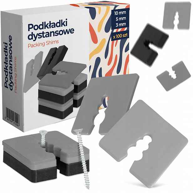 300x Distanční podložky 3-10 mm Dystanse Vyrovnávací klíny šroubů Oki 8W