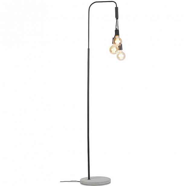 Černá volně stojící lampa s podstavcem z betonu Citylights Oslo