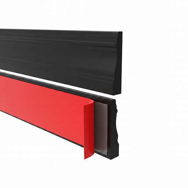 Podlahová samolepicí lišta Pvc Flex retro 32 mm, černá, 5 m