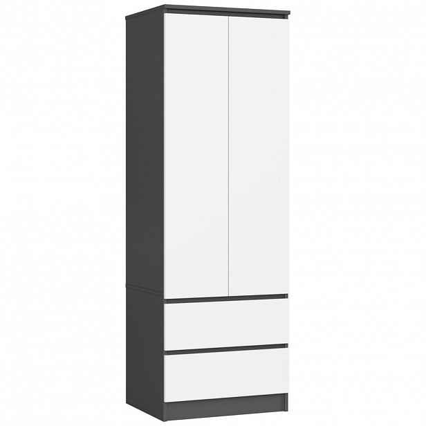 RAUMHIRSCH FURNITURE SKŘÍŇ grafitově šedá, bílá 180/60/51