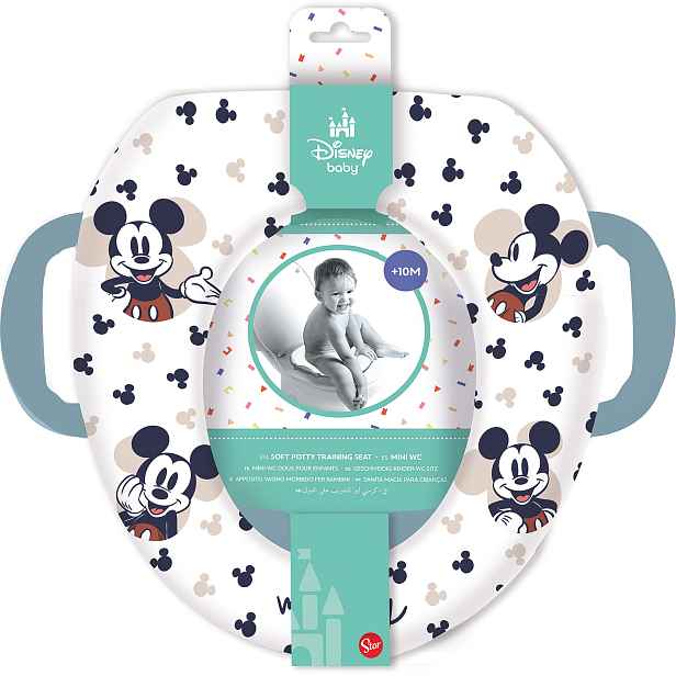 STOR Měkké sedátko na WC s držadly MICKEY