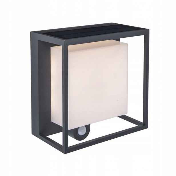 Solární lampa venkovní nástěnná Led lampa 3W s pohybovým senzorem Curtis Lutec
