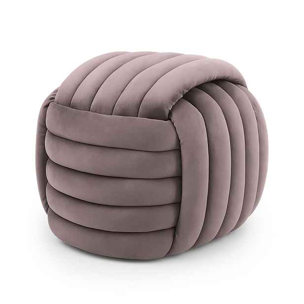 Ak furniture Taburet Nilo tmavě růžový