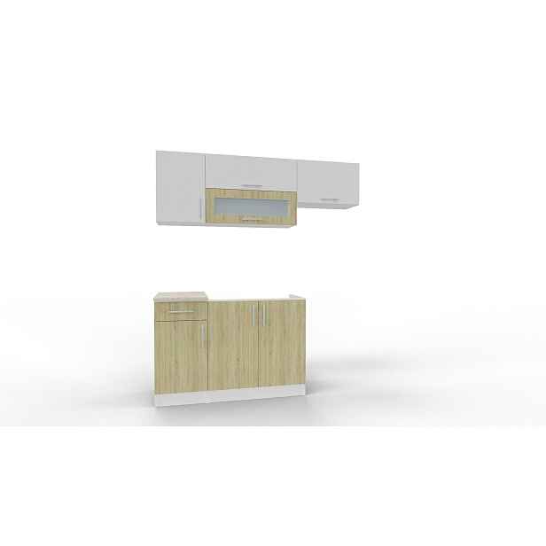 Kasvo MARKÉTA kuch. linka 180 cm Dub Sonoma / bílá