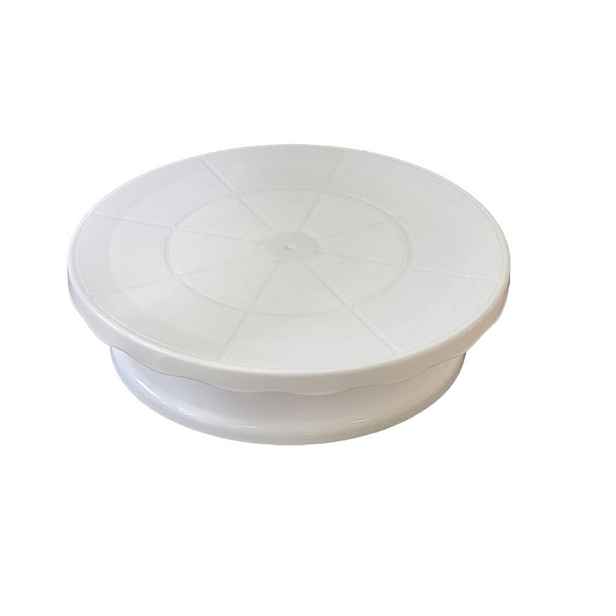 podnos d28cm, otočný, bílý plast