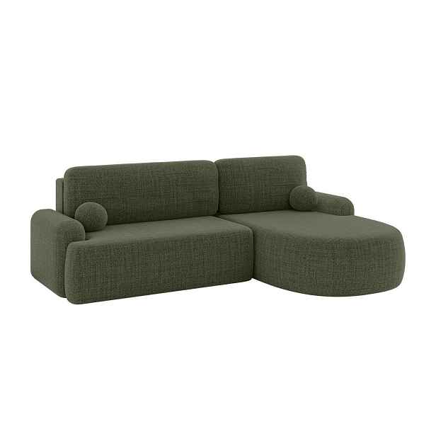 ALTDECOR ROHOVÁ SEDAČKA s funkcí spaní a úložným prostorem LIRA-L - 264x172x89 zelená