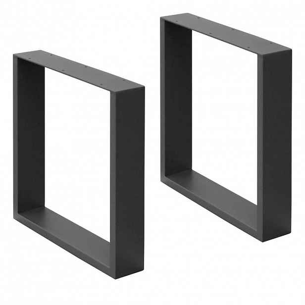 ECD-Germany NOHY K STOLU, sada 2 ks, 40 x 43 cm, antracit