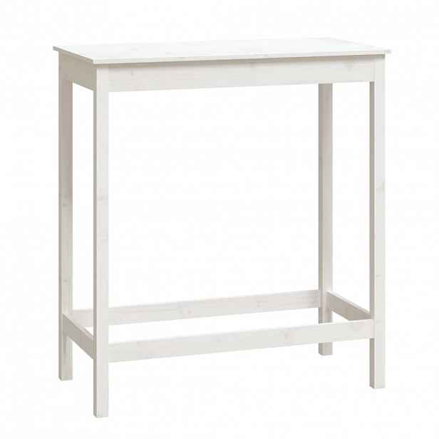 vidaXL Barový stolek bílý 100 x 50 x 110 cm masivní borové dřevo