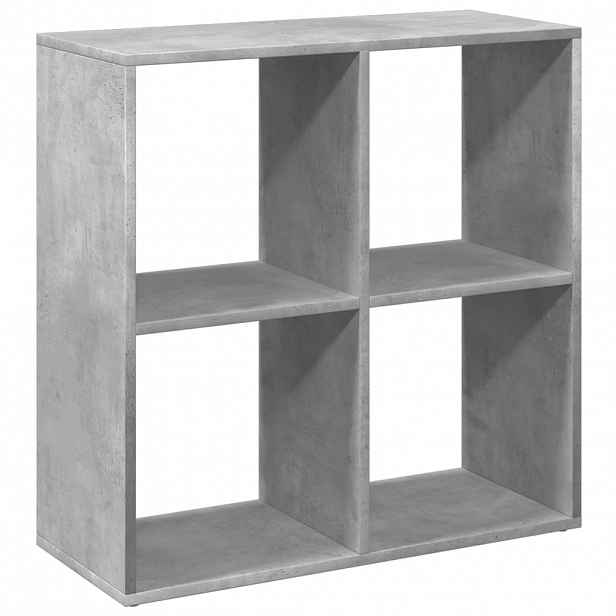 vidaXL Knihovna/dělící stěna betonově šedá 69,5x29x69,5 cm kompozit