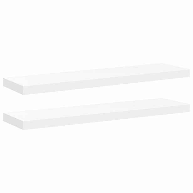 vidaXL Plovoucí nástěnné police 2 ks bílé 90 x 23,5 x 3,8 cm MDF