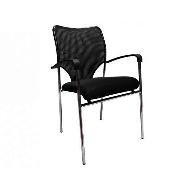 Zasedací židle, černá, UMUT - 54x56x82 cm