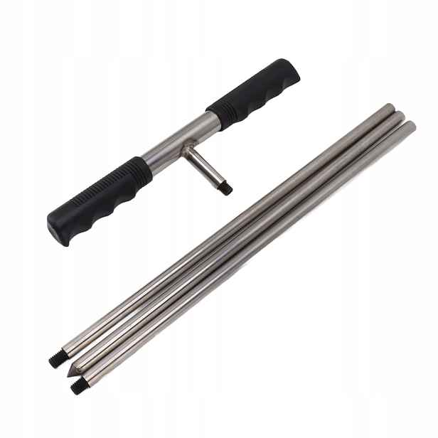 Zkoušečka Zeminy Půdní Tyč 81-122 CM Půdy Sonda Nerezová Ocel