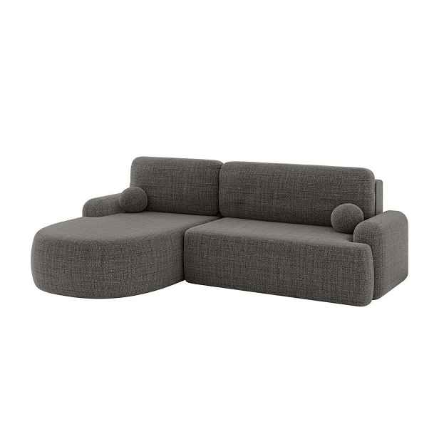 ALTDECOR ROHOVÁ SEDAČKA s funkcí spaní a úložným prostorem LIRA-L - 264x172x89 šedá