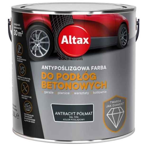 Altax Protiskluzová Barva Na Betonové Podlahy 2,5 L Antracit Polomatná 7016