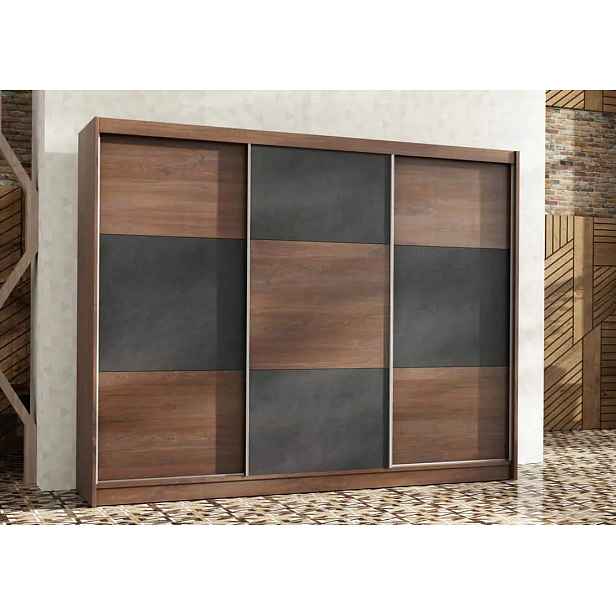 Casarredo Šatní skříň CORDOBA 250 dub sterling/beton