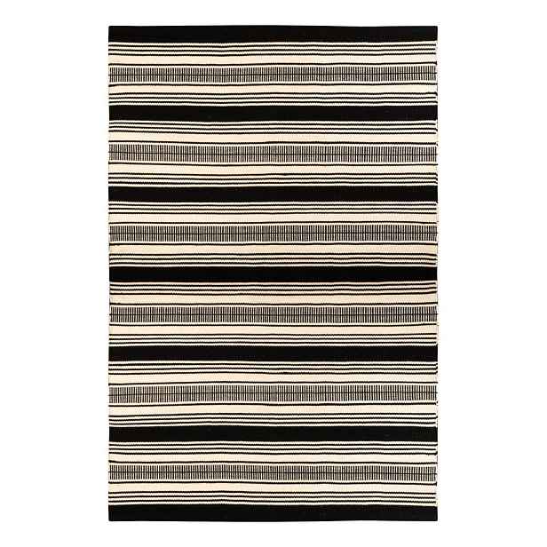 Černo-bílý oboustranný venkovní koberec z recyklovaného plastu Green Decore Zambezi, 160 x 230 cm