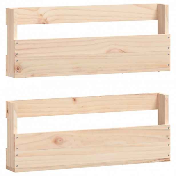 vidaXL Nástěnné botníky 2 ks 59 x 9 x 23 cm masivní akáciové dřevo