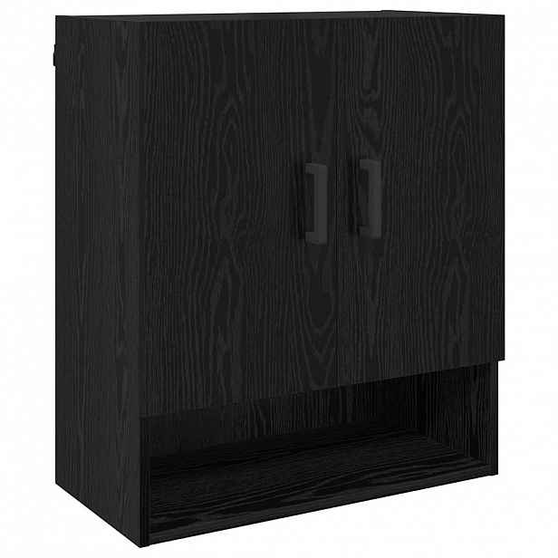 vidaXL Nástěnná skříňka 60 x 31 x 70 cm Kompozitní dřevo Černý dub