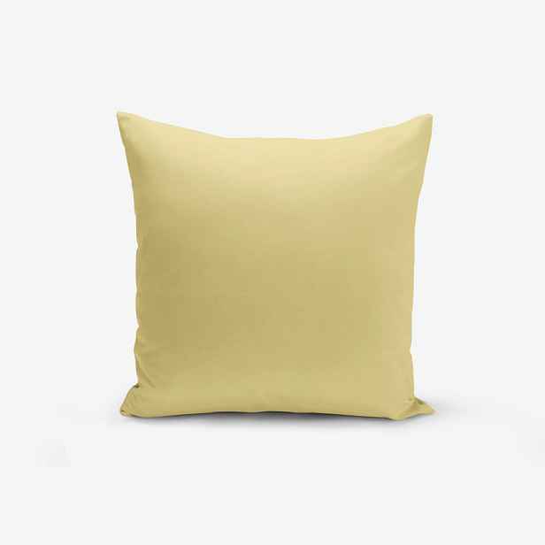 Hořčicově žlutý povlak na polštář Minimalist Cushion Covers Düz, 45 x 45 cm