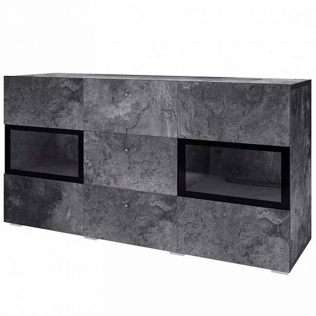 Komoda Baros 26 2D3S tmavý beton