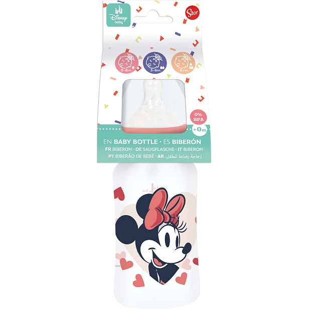 STOR Kojenecká láhev 240ml MINNIE