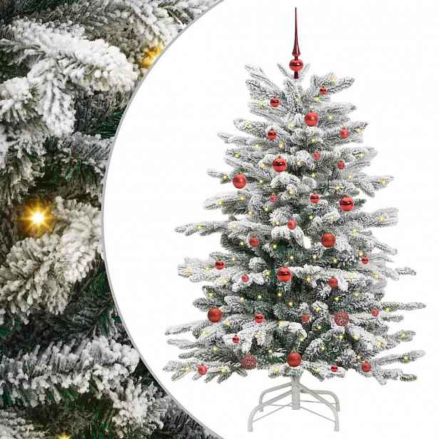 vidaXL Umělý Skládací Vánoční Strom Bílá 150 cm PE a PVC
