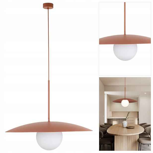 Závěsná lampa Slate oranžová, výrazný tvar v předsíni Tk Lighting