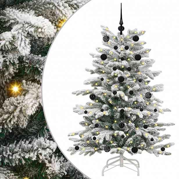 vidaXL Umělý Skládací Vánoční Strom Bílá 150 cm PE a PVC