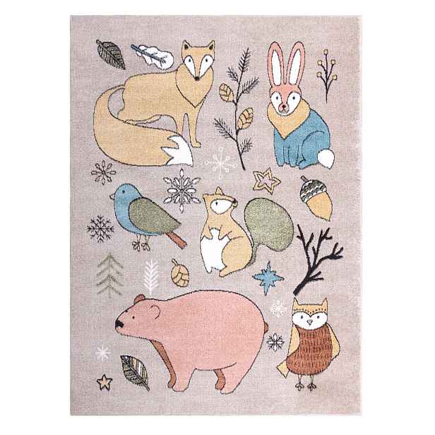Dětský kusový koberec Fun Forester beige, 180x270, vícebarevná, dětský pokoj, Dywany Łuszczów