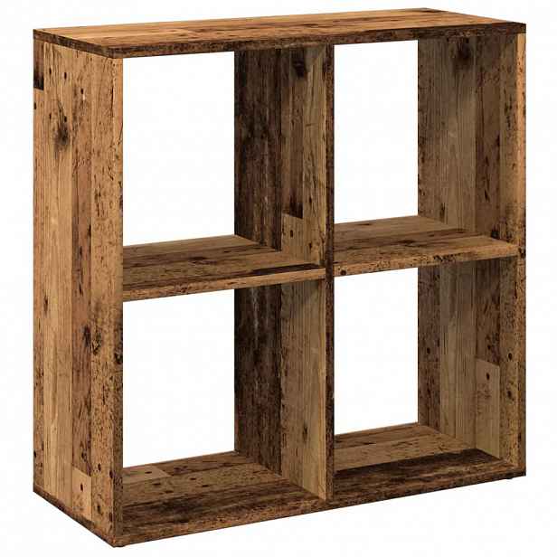 vidaXL Knihovna/dělící stěna old wood 69,5x29x69,5 cm kompozitní dřevo