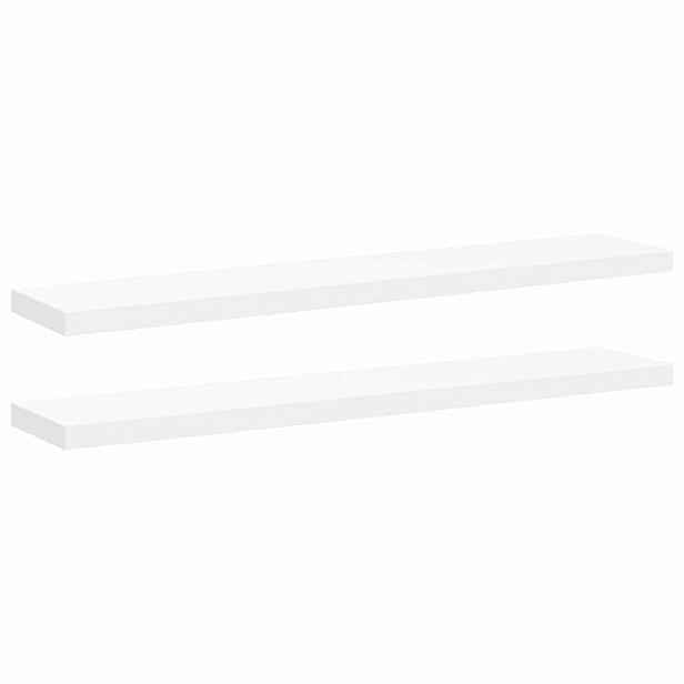 vidaXL Plovoucí nástěnné police 2 ks bílé 120 x 23,5 x 3,8 cm MDF
