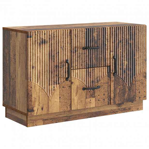 vidaXL Servírovací skříň Staré dřevo 89 x 34,5 x 57 cm
