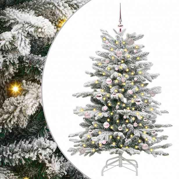 vidaXL Umělý Skládací Vánoční Strom Bílá 150 cm PE a PVC