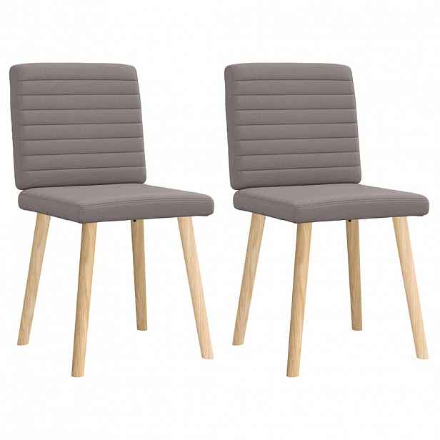 vidaXL Jídelní židle 2 ks taupe textil