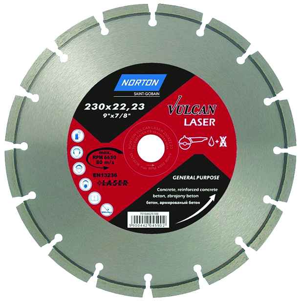 Kotouč řezný DIA Norton Vulcan Laser 125×22,23 mm