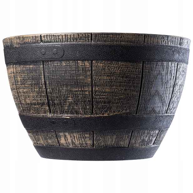 Květináč Květináč Obal Na Květináč Plastový Kulatý Květináč Hnědý 40 cm