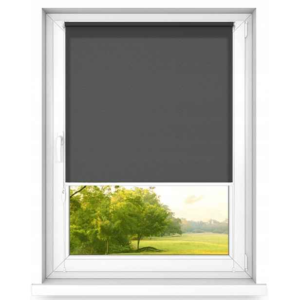 Roleta bez zatloukání Šedá Černá 60 x 100 cm mini basic rychlá montáž