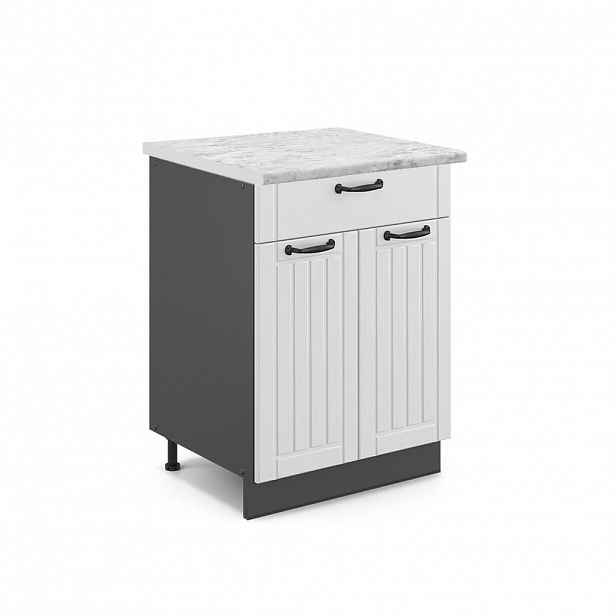 Vicco SPODNÍ SKŘÍŇKA KUCHYŇSKÉ LINKY Fame-Line Bílý venkovský dům 60 cm se zásuvkou, PD Mramor