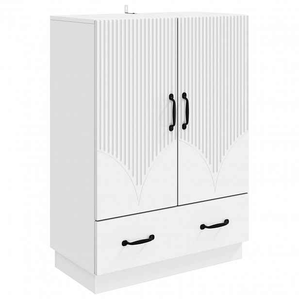 vidaXL Servírovací skříň Bílá 66 x 34,5 x 92 cm Kompozitní dřevo