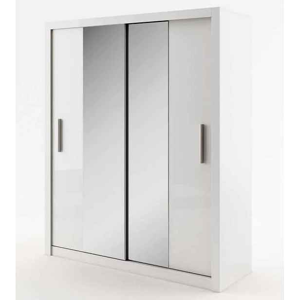 Casarredo Šatní skříň IDEA 03 bílá zrcadlo 180 cm