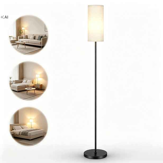 Stojací lampa na čtení E27, podlahová, 175 cm