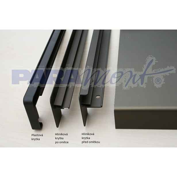 Krytka hliníková Paramont po omítce š. 195 mm