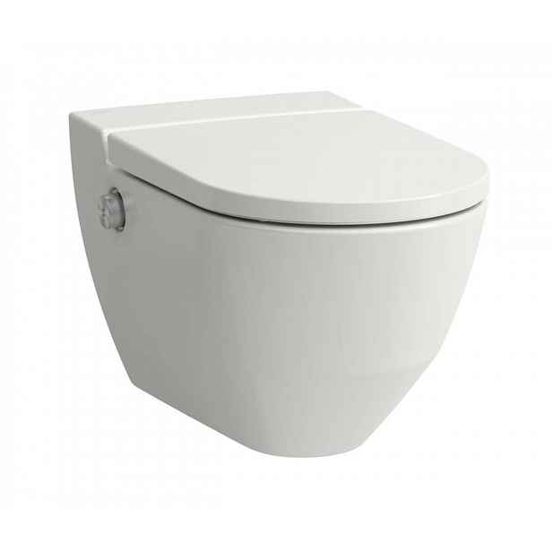 Laufen Cleanet Navia - Elektronický bidet s keramikou, závěsný, Rimless, SoftClose, LCC Active, bílá H820601A000001