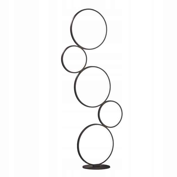 Podlahová lampa kruhová moderní černá Trio