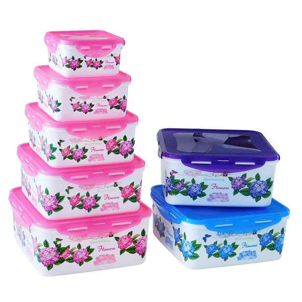 PROHOME - Dóza sada 5ks 21x21x9,5cm různé barvy